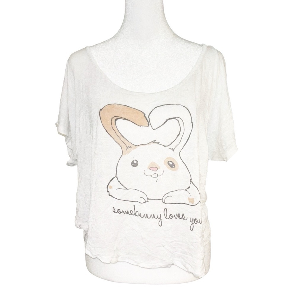 Some bunny loves you crop top